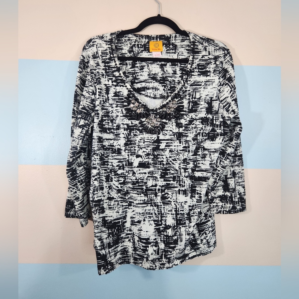 74. Ruby Rd Pattern Top With Embellished Neckline - image 5